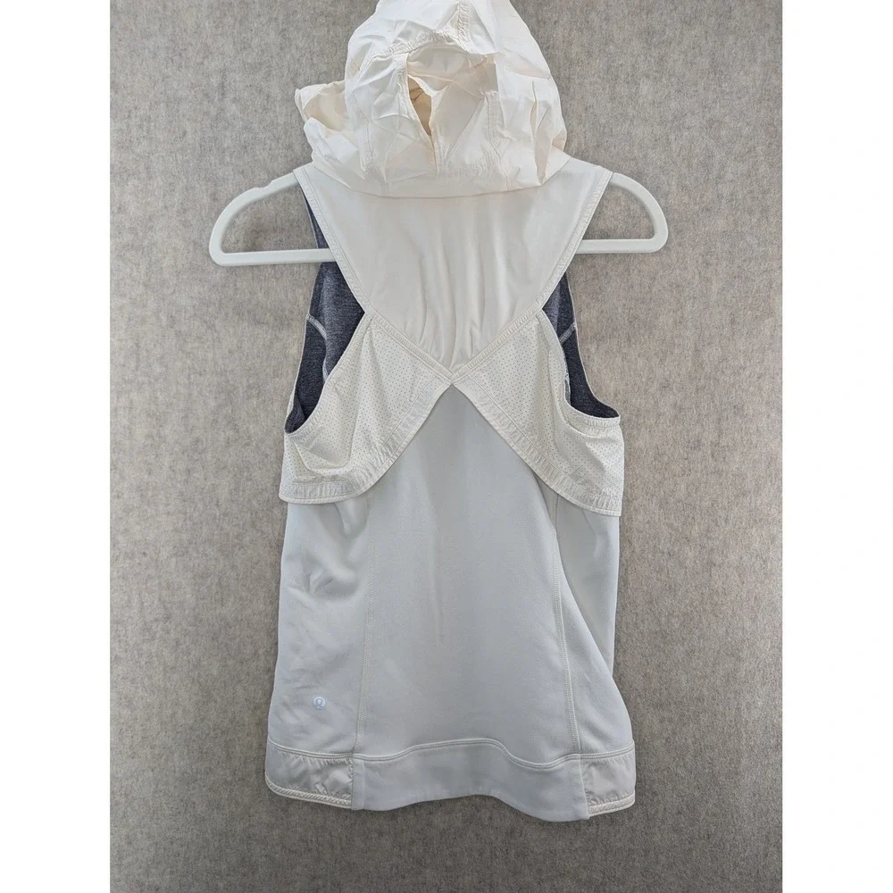 Lululemon 8 Kanto Catch Me Vest Angel Wing Hidden Hood Size 6 - Picture 2 of 7
